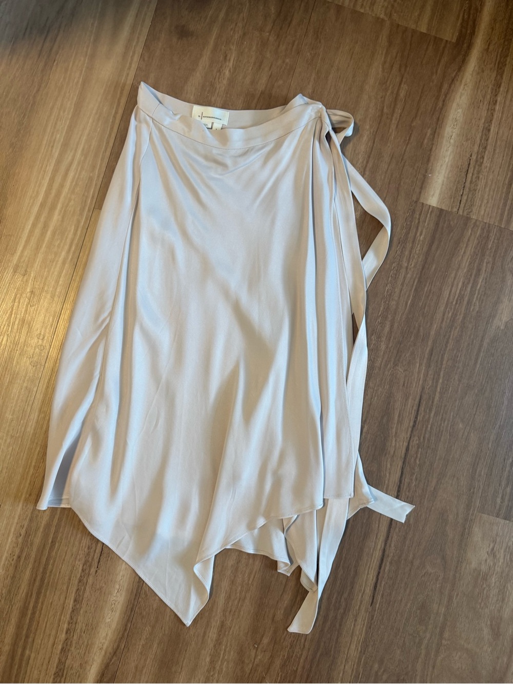 Anthropologie Light Beige Asymmetric Wrap Skirt New Without Tags Size Small